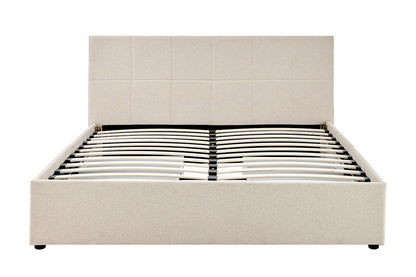 Ovela Theodore Storage Bed Frame with Drawers (Double Beige)