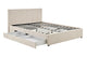 Ovela Theodore Storage Bed Frame with Drawers (Double Beige)