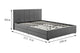 Ovela Theodore Storage Bed Frame with Drawers (Queen Charcoal)
