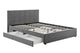 Ovela Theodore Storage Bed Frame with Drawers - King Charcoal – view 4