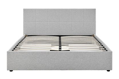 Ovela Theodore Storage Bed Frame with Drawers (Queen Grey)