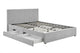 Ovela Theodore Storage Bed Frame with Drawers (King Grey)