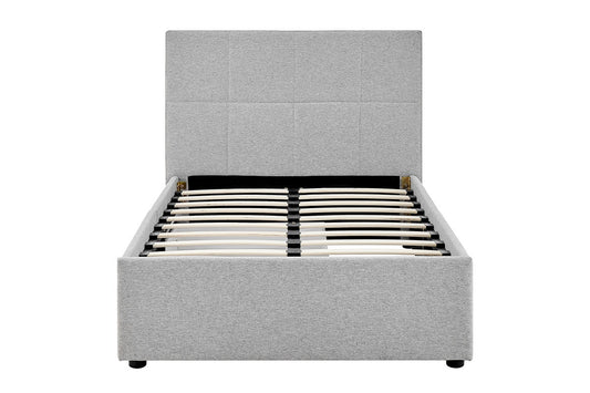 Ovela Theodore Storage Bed Frame with Drawers (Single Grey)