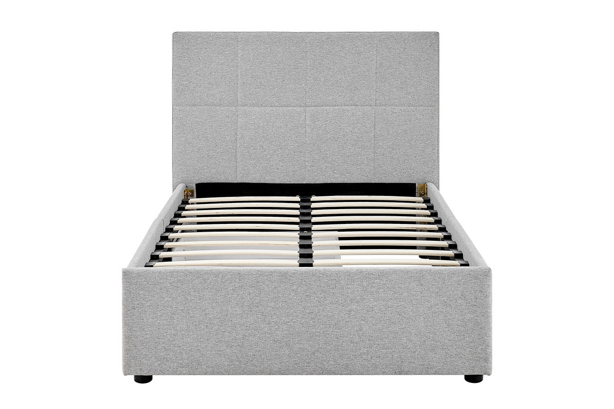 Ovela Theodore Storage Bed Frame with Drawers (Single Grey)