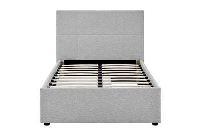 Ovela Theodore Storage Bed Frame with Drawers - Single Grey