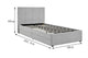 Ovela Theodore Storage Bed Frame with Drawers (Single Grey)