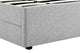 Ovela Theodore Storage Bed Frame with Drawers (Single Grey)