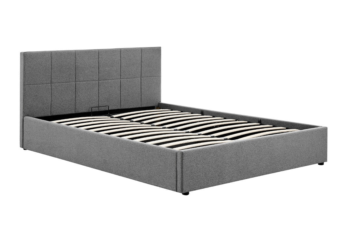 Ovela Theodore Gas Lift Bed Frame (Queen Charcoal)