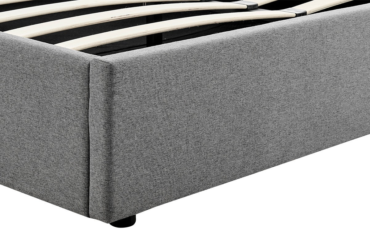 Ovela Theodore Gas Lift Bed Frame (Queen Charcoal)