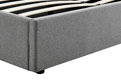 Ovela Theodore Gas Lift Bed Frame - King Charcoal