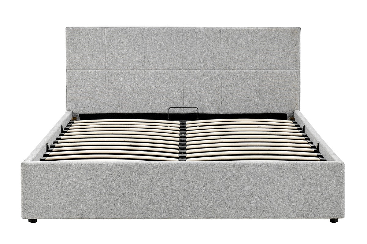 Ovela Theodore Gas Lift Bed Frame (Queen Grey)