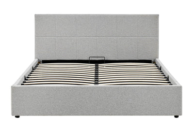 Ovela Theodore Gas Lift Bed Frame - Queen Grey