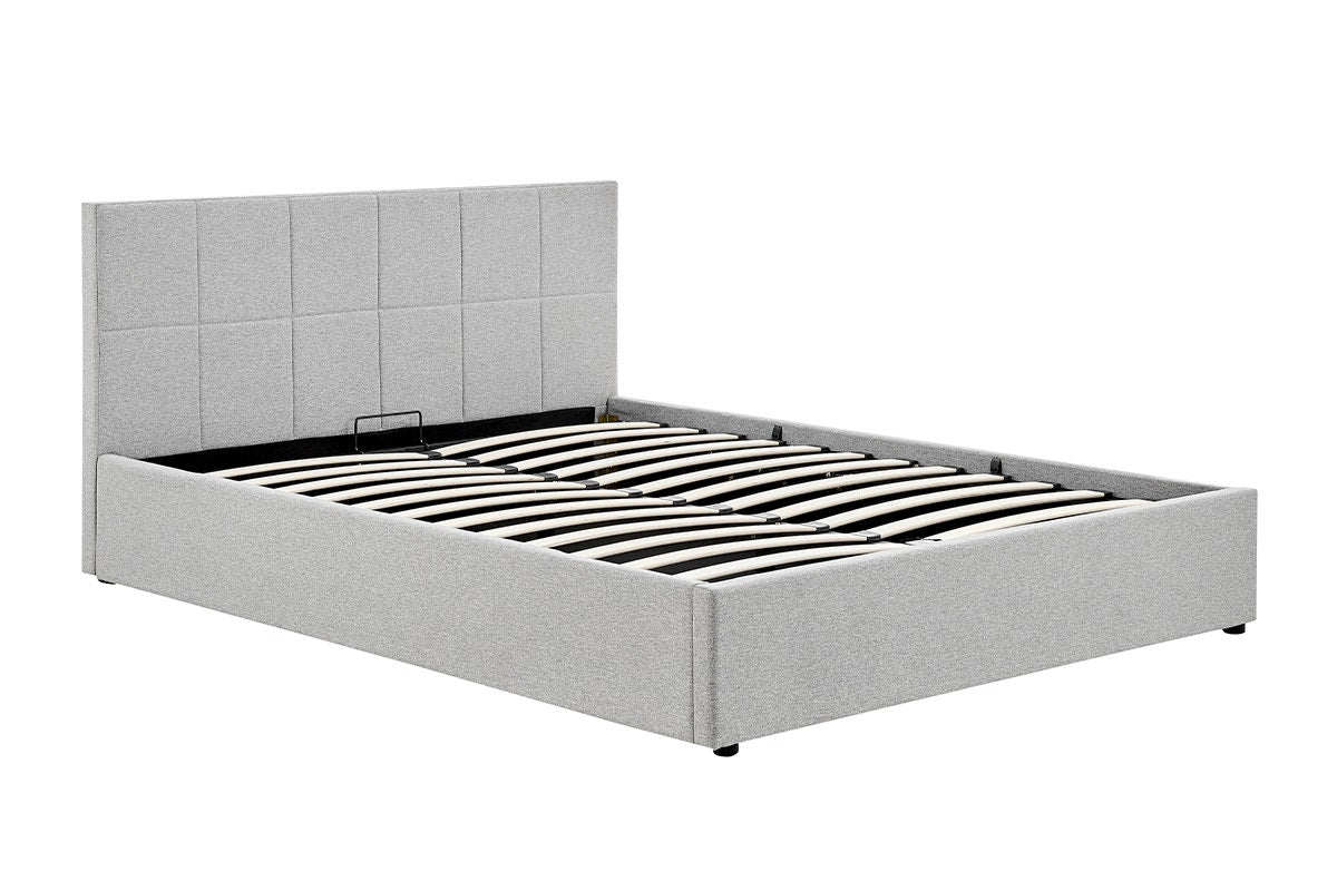 Ovela Theodore Gas Lift Bed Frame (Queen Grey)