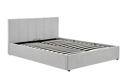 Ovela Theodore Gas Lift Bed Frame (Queen Grey)