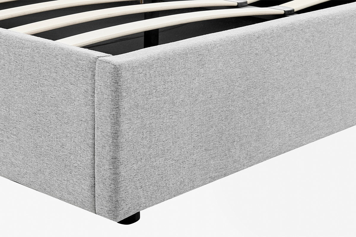 Ovela Theodore Gas Lift Bed Frame (Queen Grey)