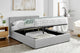 Ovela Theodore Gas Lift Bed Frame (Queen Grey)