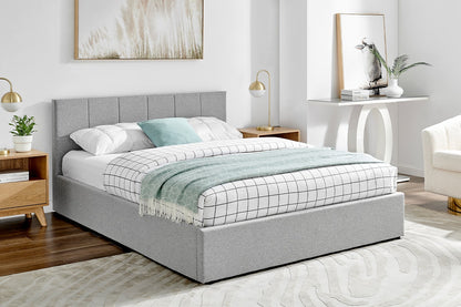 Ovela Theodore Gas Lift Bed Frame (Queen Grey)