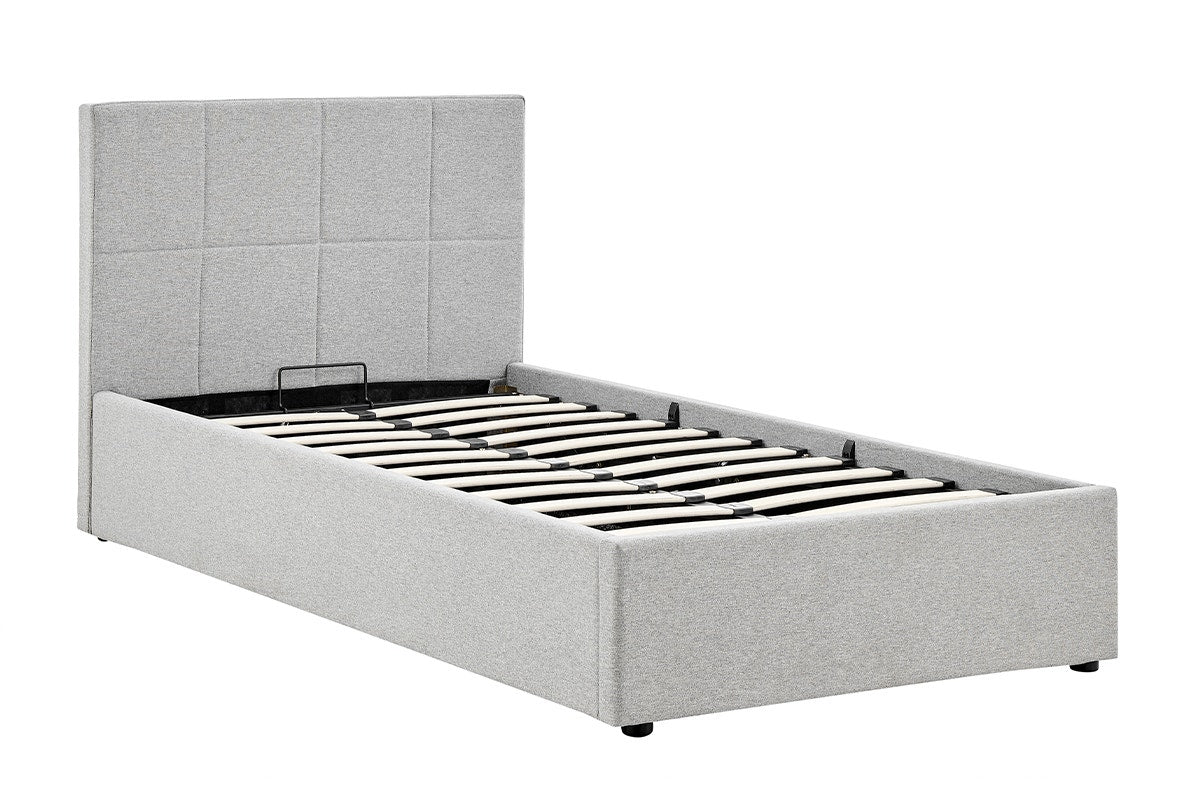 Ovela Theodore Gas Lift Bed Frame (Single Grey)