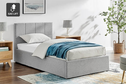 Ovela Theodore Gas Lift Bed Frame (Single Grey)