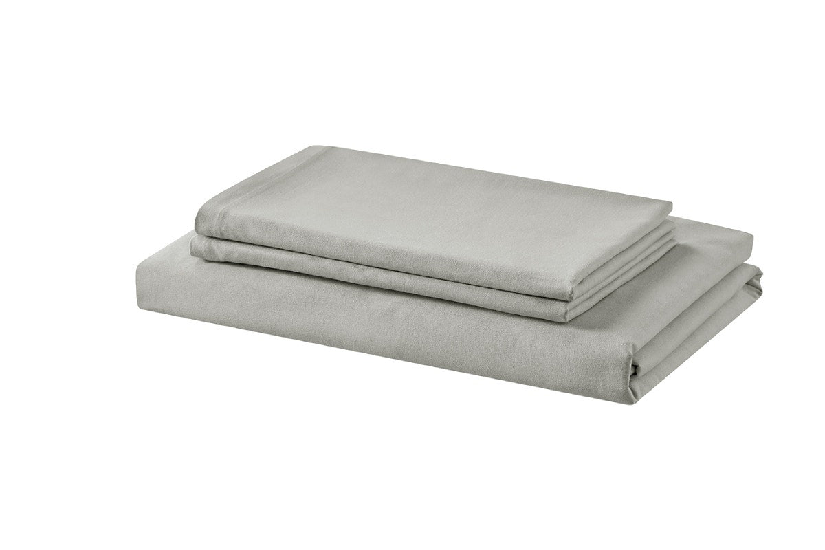 Ovela Ultra Soft Washed Microfibre Sheet Set (Silver, Single)