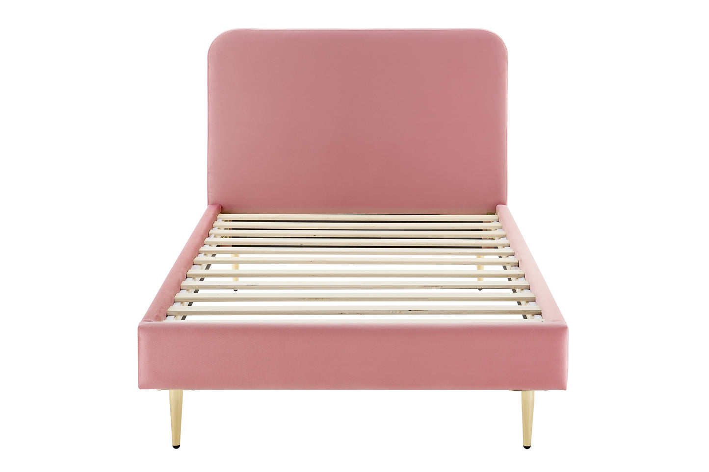 Ovela Vail Velvet Bed Frame (Blush, Single)