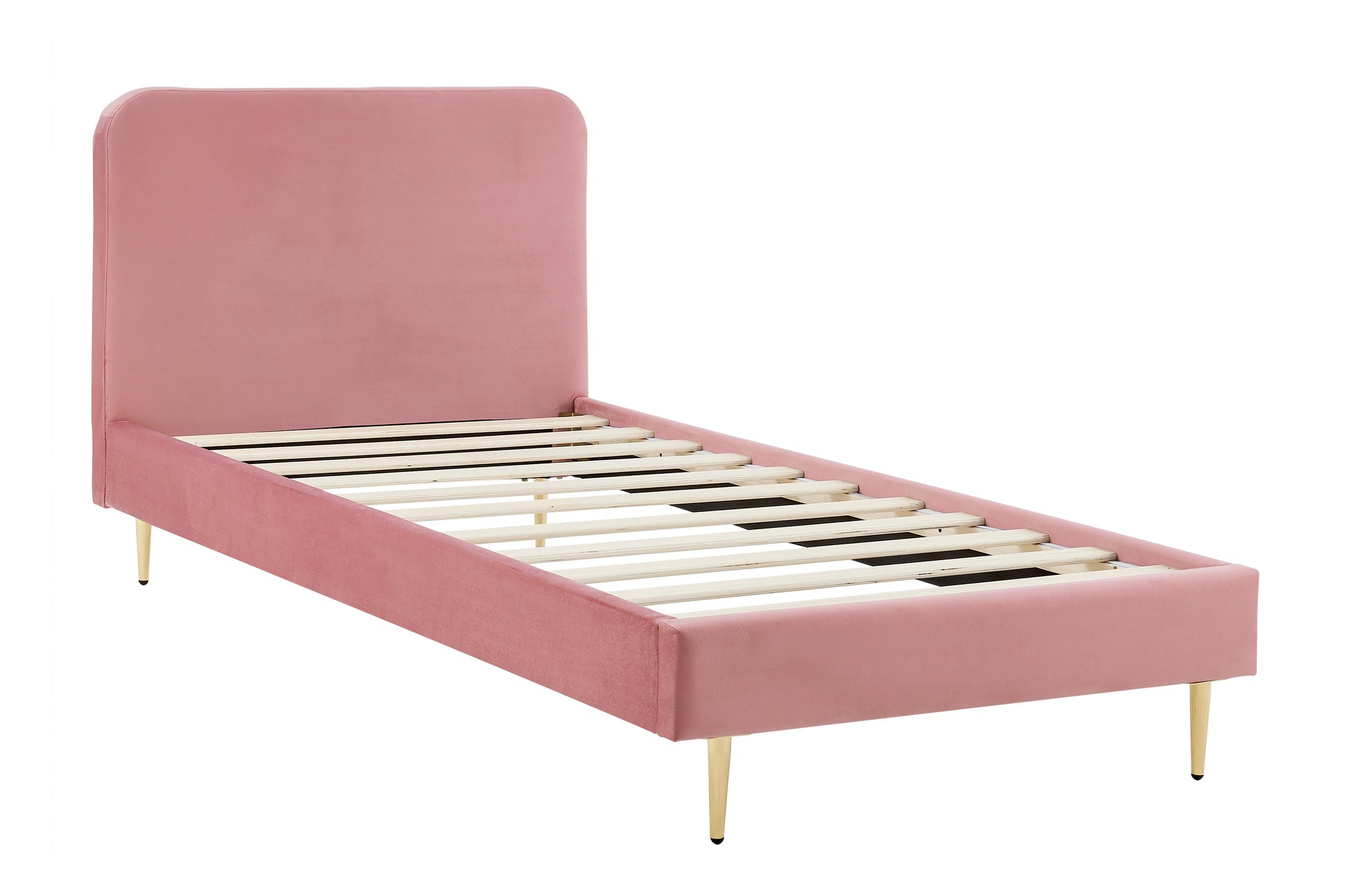 Ovela Vail Velvet Bed Frame (Blush, Single)