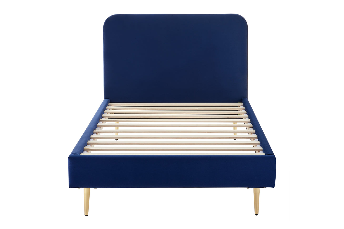 Ovela Vail Velvet Bed Frame (Navy Single)