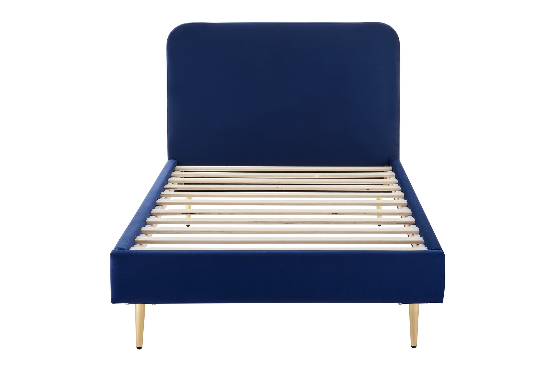 Ovela Vail Velvet Bed Frame (Navy Single)