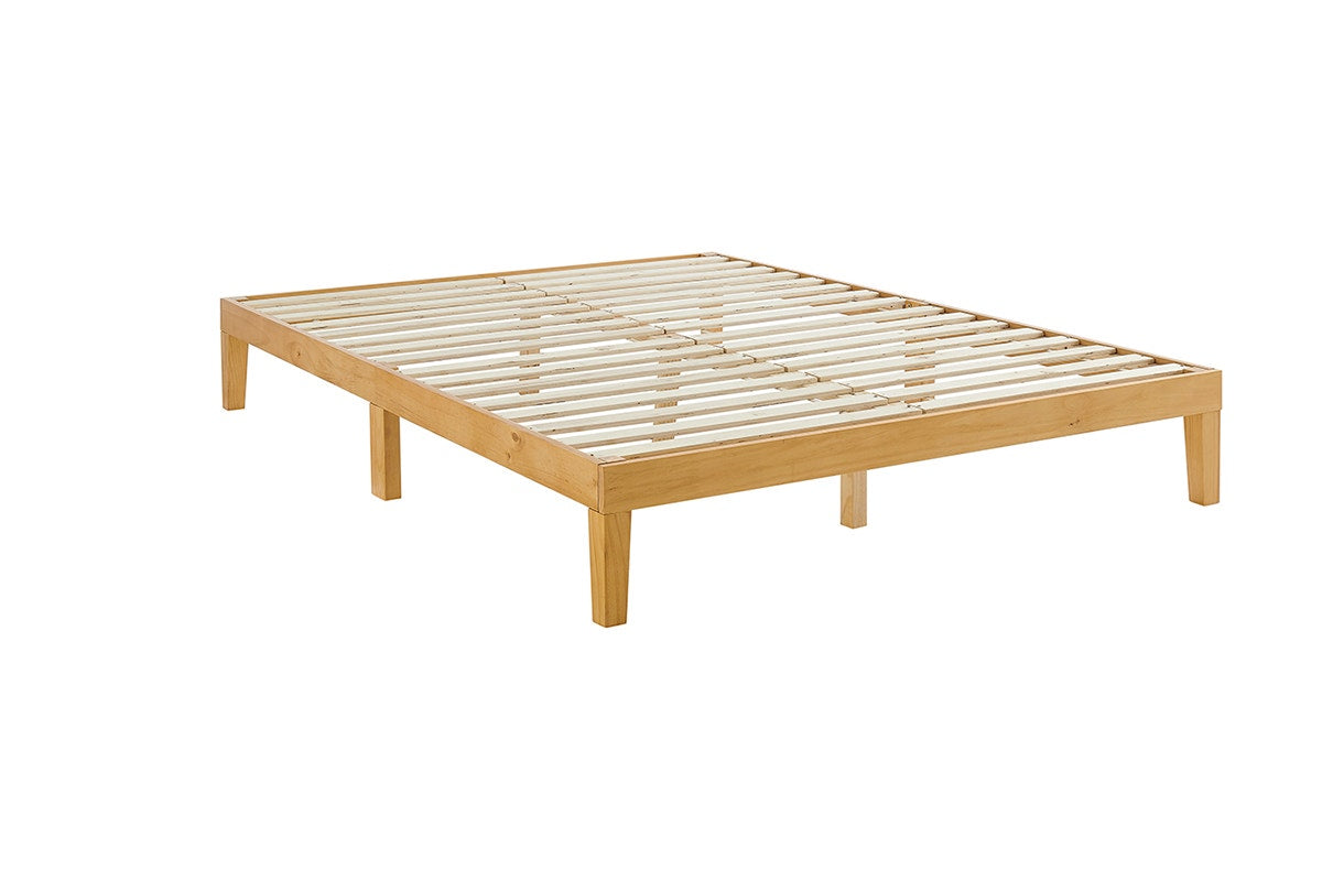 Ovela William Wood Bed Frame (Warm Natural, Queen)