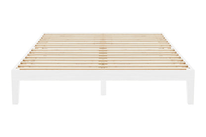 Ovela William Wood Bed Frame (White, Queen)