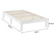 Ovela William Wood Bed Frame (White, Single)