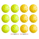 Everfit 12PC Pickleballs Set 40-Hole Design Indoor Outdoor Durable PE Balls Green/Yellow – view 2