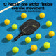 Everfit 12PC Pickleballs Set 40-Hole Design Indoor Outdoor Durable PE Balls Green/Yellow – view 4
