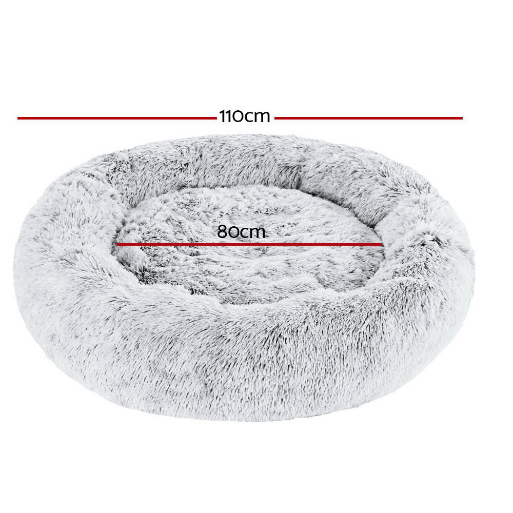 i.Pet Pet Bed Dog Cat 110cm Calming Extra Large Soft Plush Light Charcoal – Auzzi Store
