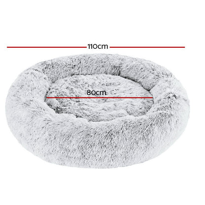 i.Pet Pet Bed Dog Cat 110cm Calming Extra Large Soft Plush Light Charcoal – Auzzi Store