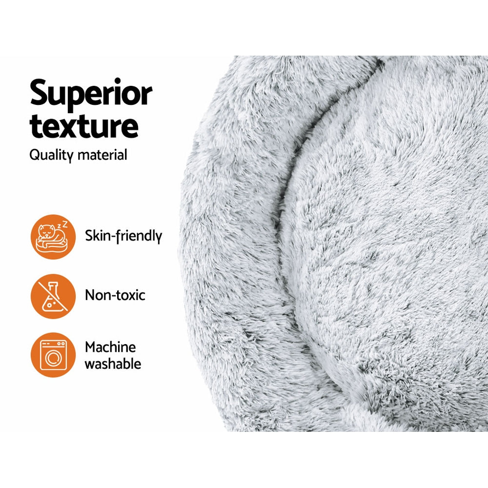 i.Pet Pet Bed Dog Cat 110cm Calming Extra Large Soft Plush Light Charcoal – Auzzi Store