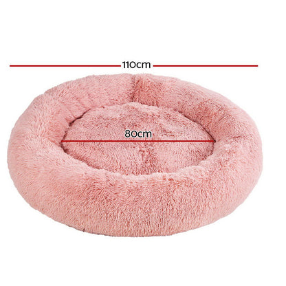 i.Pet Pet Bed Dog Cat 110cm Calming Extra Large Soft Plush Pink – Auzzi Store
