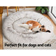i.Pet Pet Bed Dog Cat 110cm Calming Extra Large Soft Plush White Brown – view 7