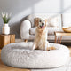 i.Pet Pet Bed Dog Cat 110cm Calming Extra Large Soft Plush White Brown – view 8