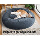 i.Pet Pet Bed Dog Cat 90cm Large Calming Soft Plush Bed Dark Grey – view 6