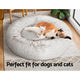 i.Pet Pet Bed Dog Cat 90cm Large Calming Soft Plush White Brown – view 7