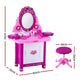 Keezi Kids Pretend Makeup Play Set Dressing Table Chair Girls Toys Children – view 2