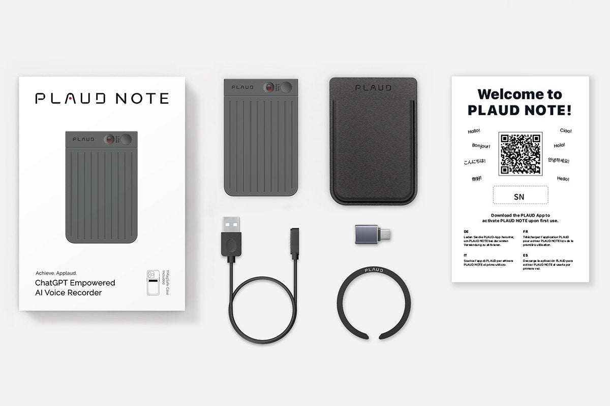 PLAUD NOTE AI Voice Recorder (Black)