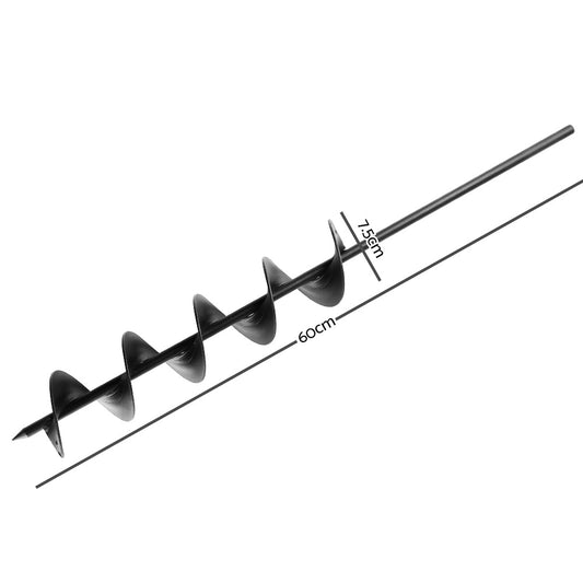 GIANTZ Power Garden Auger Small Earth Planter 75 X 600MM Black – view 2