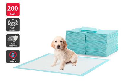 Pawever Pets 200 Pack Puppy Training Pads (Blue)