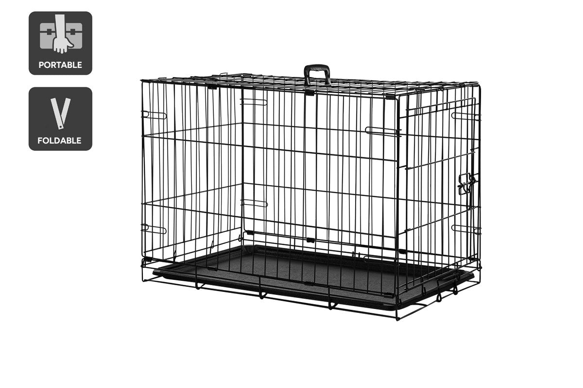 Pawever Pets Collapsible Metal Dog & Cat Playpen/Crate (Medium)