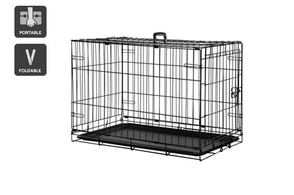 Pawever Pets Collapsible Metal Dog & Cat Playpen/Crate (Medium)