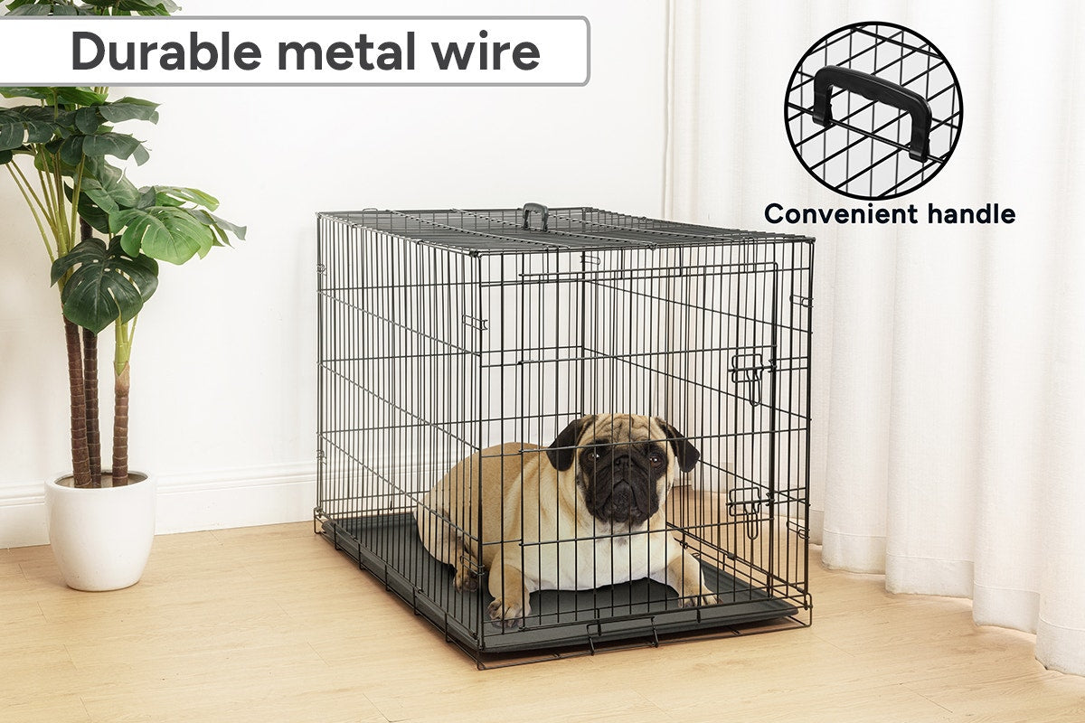 Pawever Pets Collapsible Metal Dog & Cat Playpen/Crate (Extra Large)