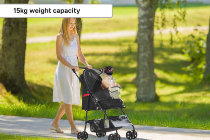 Pawever Pets Foldable Pet Stroller for Dogs & Cats