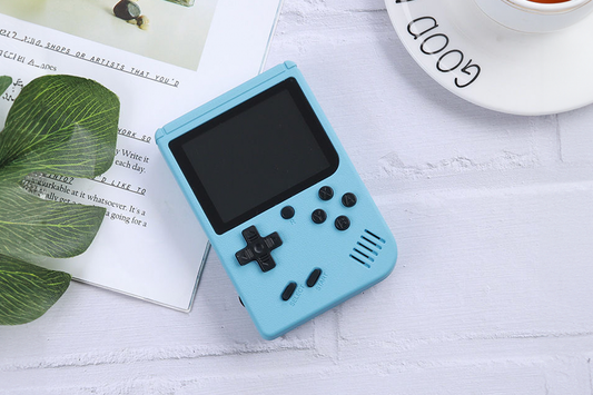 Retro Handheld Game Console with 500 Classic Games  - Blue)